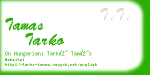 tamas tarko business card